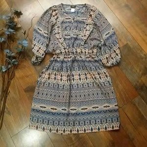Geometric Boho Fun Festival Dress Aztec